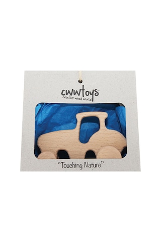 Cwwtoys Pratik Traktör Ahşap Oyuncak, Masif Kayın Ağacı, 18 Ay+