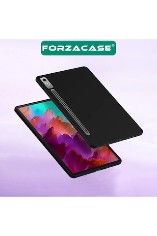 Forzacase Lenovo Tab P12 12.7 İnch Tb370fu Tablet İle Uyumlu Silikon Kılıf Siyah - Fc155 Tablet Kılıfı