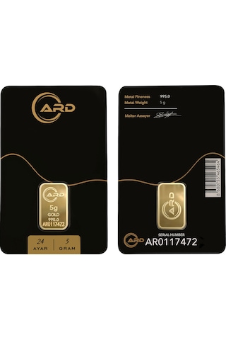 Ard 5 Gr 995 24 Ayar Külçe Altın