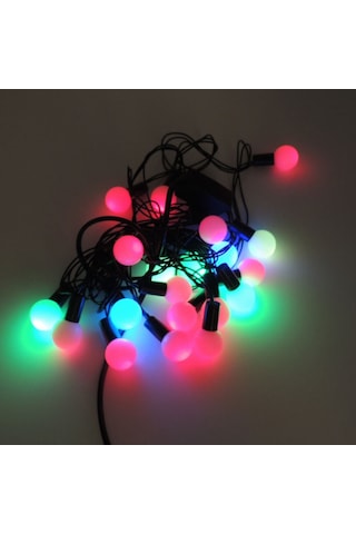 Misket Top Rgb Yılbaşı Ağaç Bahçe Ip Süs Aydınlatma 20 Led Işık 3
