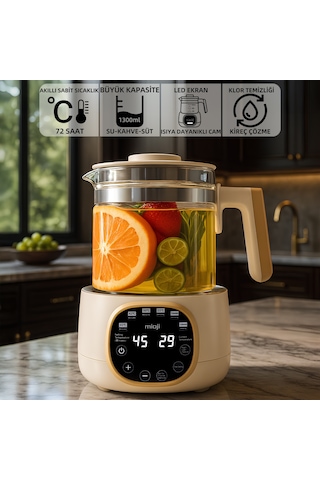 Mioji Mio K99 Çok Fonksiyonlu Isı Kontrolü LED Ekranlı Elektrikli Mama Kettle