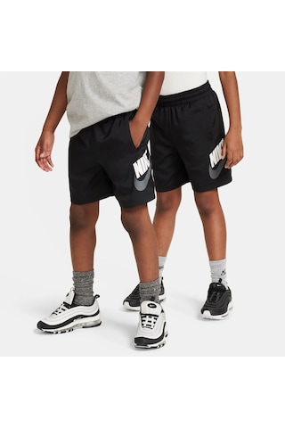 Sportswear Woven Çocuk Siyah Şort Siyah