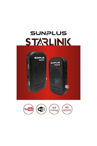 Sunplus Starlink Turbo 2024 Çanaklı - Çanaksız Full HD Uydu Alıcısı