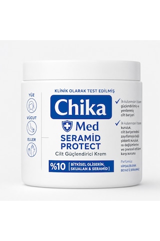 Chika Med + Ceramide Cilt Bariyeri Güçlendirici Nemlendirici Krem 400 Ml