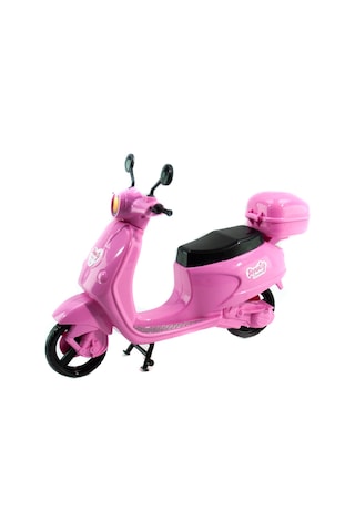 Oyuncak Kız Bebek Pembe Scooter Motosikletli Sonsuz Hareket Bebek