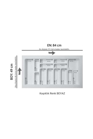 Starax 90 Cm Antrasit Plastik Kaşıklık 13 Gözlü 84x49 Cm S-2290-ap Çok Renkli
