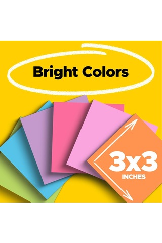 Süper Yapışkan Notlar, Çeşitli Parlak Renkler, 7,62 X 7,62 Cm, 15 Ped/paket, 45 Yaprak/ped, 2 X Yapıştırma Gücü, Geri Dönüştürülebilir 654-15sscp , Çok Renkli Okul Malzemeleri Ve Ofis Malzemeleri, Yapışma Gücünün 2x
