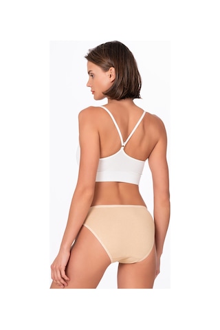 Kompedan Likralı Daphne 40/1 Kalın Bikini Altı Külot Ten | K6120 Ten