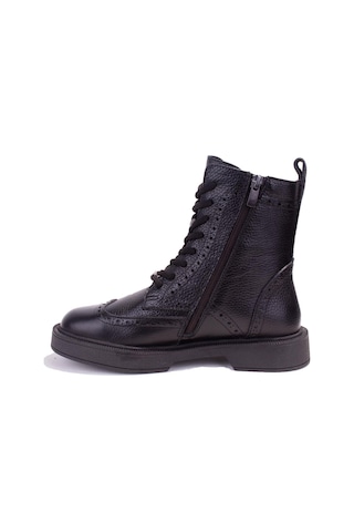 Hammer Jack 8309951 Clee Siyah Ortopedik Günlük Düz Topuk Deri Kadın Bot 001