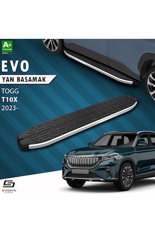 S-dizayn Togg T10x Evo Krom Yan Basamak 203 Cm 2023 Üzeri