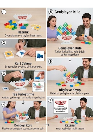 Denge Oyunu: Devrilmeden En Yükseğe Zeka Strateji Eğitici Eğlenceli Oyuncak Kutu Oyunu
