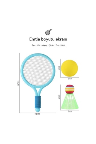 Trendooze Tenis Sunflower Raketi Maviyeni İçin Genç Eğitimi Başlayanlar Badminton Pv