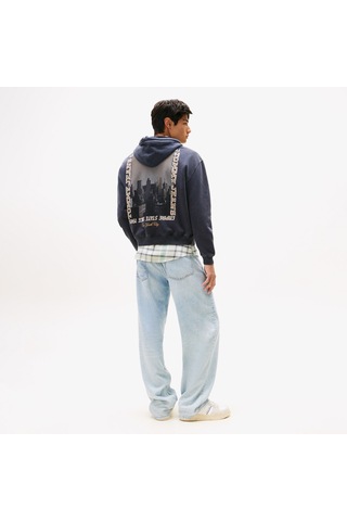 Tommy Hilfiger 90s Back Photo Print Erkek Lacivert Sweatshirt Dm0dm22090 Lacivert