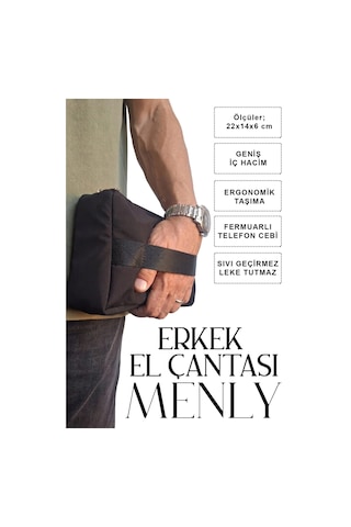 Tuttobene Menly Black Erkek El Çantası Tb035 Siyah