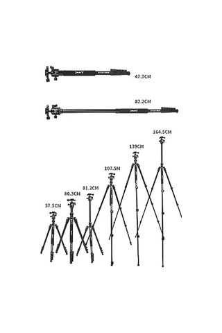 Ayrex Senon Jmary Profesyonel Kamera Tripod 3 Kademeli 164.5cm Ayrılabilir Monopod Tasarım Başlıklı Jmary Zore Kt32 Diğer