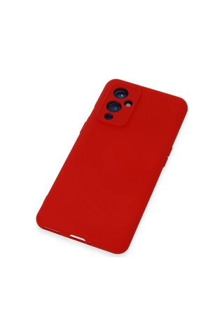 One Plus 9 Kılıf Nano İçi Kadife Silikon - Kırmızı Renkli