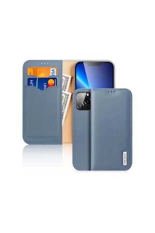 Dux Ducis Apple iPhone Uyumlu 13 Pro Max - Kılıf Mıknatıslı Cüzdanlı Deri - Kılıf Hivo Series- 5775 Siyah