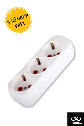 Snrelk 3'lü Klemensli Kablosuz Grup Priz