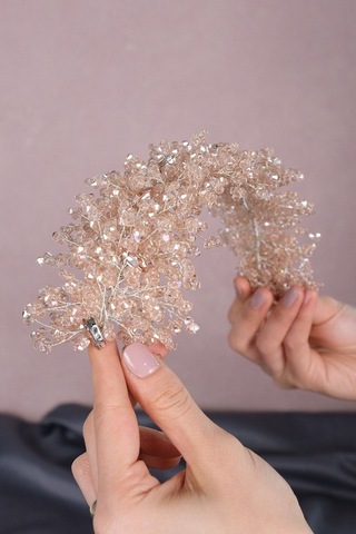 FdayAksesuar En Güzel Gelinlere Özel Barbara Kristal Boncuklu Gelin Saç Aksesuarı FRDY31631