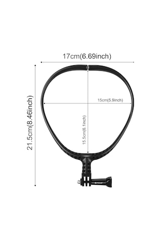 Gopro Aksiyon Kameraları İçin Puluz Tembel Ayarlanabilir Boyun Braketi Siyah
