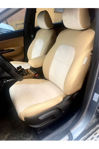 Kia Sportage 2016 2021 Arası Uyumlu Arka Sırt 2+1 Arka Sırt Kolcaklı Model Krem Taytüyü Krem Deri