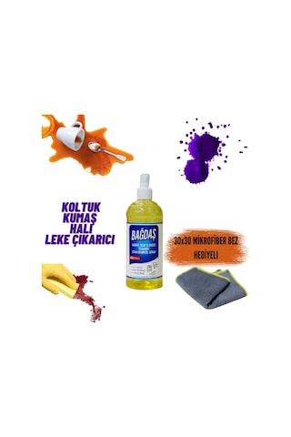Bağdaş Koltuk Kumaş Ayakkabı Çok Amaçlı Leke Çıkartıcı 400 ML + Mikrofiber Bez