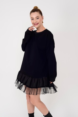 Park Moda Tütülü Elbise Sweat Siyah