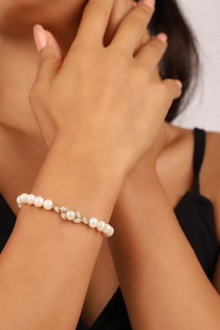 6,5 Mm Yaprak Taşlı Doğal İnci Küpe Kolye Bileklik Yüzük Dörtlü Set 8