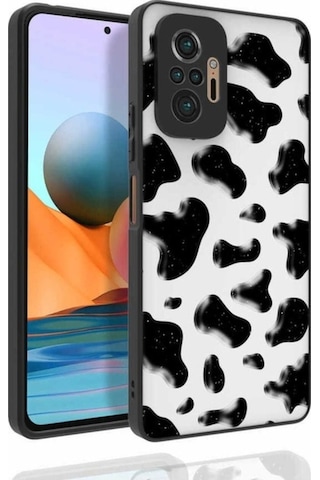 Xiaomi Redmi Note 10 Pro Kılıf Desenli Kamera Korumalı Parlak Zore Nora Kapak NO2