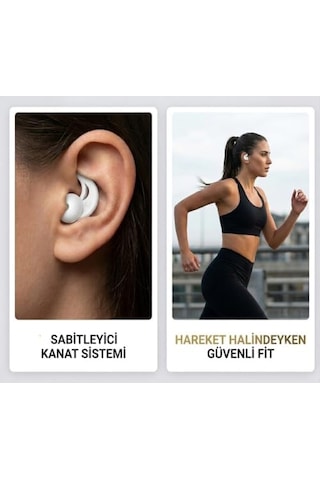 Beyaz 3'lü Silikon Kulaklık Süngeri - S-m-l