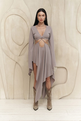 Mai Collection Mai Studios Co. Coachella Gri Crop Elbise Takım Gri