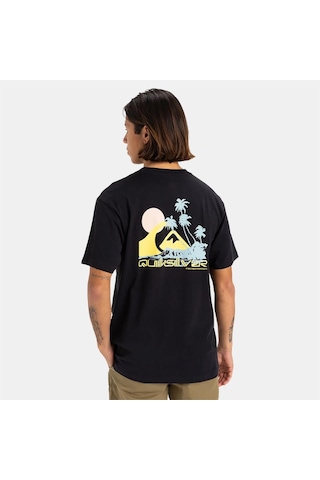 Quiksilver Eqyzt08057-kvj0 Palm Lines Ss Erkek Spor Tişört Siyah