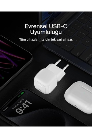 Belkin Boostcharge Küp Usb C Duvar Şarj Cihazı, 20 W Usb-c Şarj C