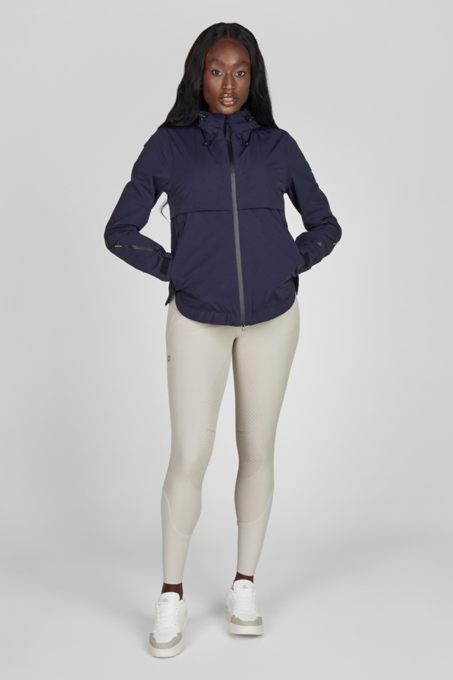 Pikeur Rainjacket 1024 Kapüşonlu Su Geçirmez Kadın Yağmurluk Lacivert