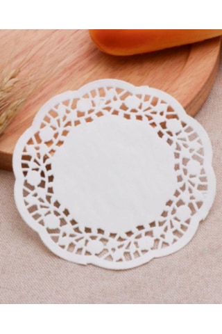 Kağıt Dantel Bardak Altlığı 100 Adet 9 CM Çay Altı Kahve Tabağı