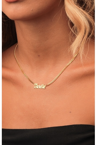 14 Ayar Altın Gurmet Zincir İsim Kolye