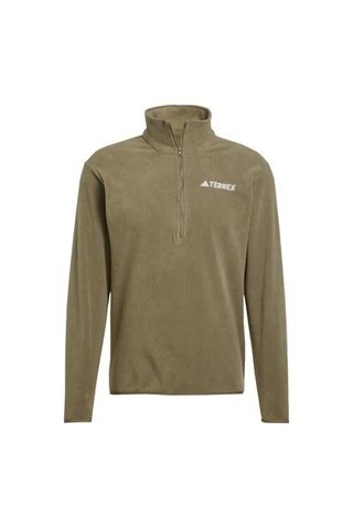 About Blank 1/2 Zip Fleece Üst, Konforlu Ve Şık Tasarım İle Dış Mekan Aktiviteleri İçin Acı Kahverengi