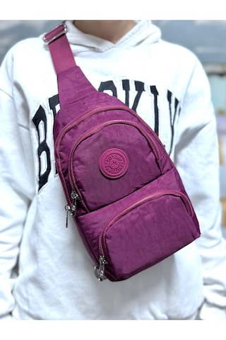 Su Geçirmez Kumaş Bordo Unisex Body Bag Çapraz Omuz Çantası Boro