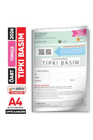 2026 Meb-ags Öabt Türkçe Öğretmenliği Ösym Tıpkı Basım Kitapçığı Türkiye Geneli Deneme