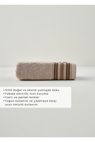 Bella Maison Premium Ege Pamuğu Yüz Havlusu Vizon 50x90 Cm Vizon