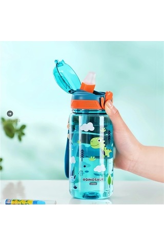Maoyaya Çocuklar İçin Su Damlatmaz Bardak 600ml Dinozor Su Şişesi