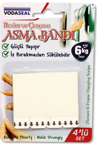 Vodaseal Resim ve Çerçeve Asma Bandı Bantı 4 Lü Set N11.1484