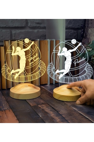 Voleybolcu Hediyesi, Voleybol Oyuncusuna Hediye Kişiye Özel Led Lamba, Voleybol Sevenlere Özel Hediye Gece Lambası