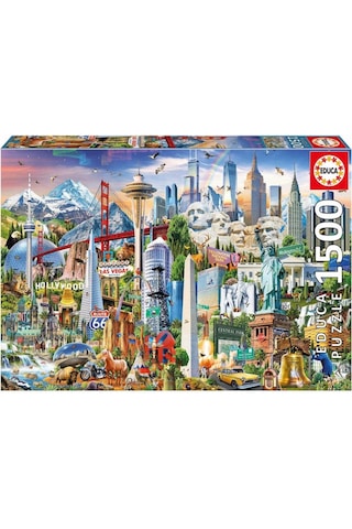 Educa 1500 Parça Kuzey Amerika Sembolleri Puzzle