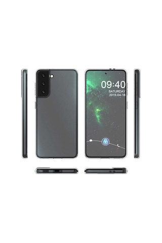 Samsung Uyumlu Galaxy S21 Fe Kılıf Şeffaf Silikon Hibrit Case Renksiz