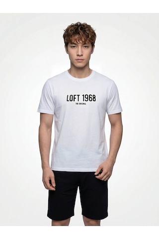 Loft Regular Fit Beyaz Erkek T-shirt Lf2042339