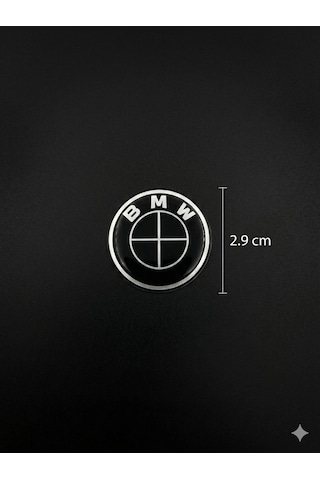 Bmw Uyumlu Joystick Konsol Amblem Damla Etiket Siyah 2.9 Cm 29 Mm 1 Adet Damla Baskı Epoksi