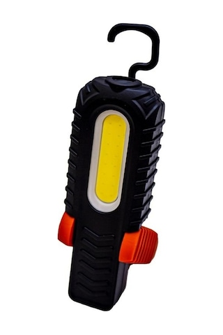 El Feneri Çalışma Lambası Ledli Mıknatıslı Askılı Şarjlı Fonksiyonlu 400 Lümen Siyah