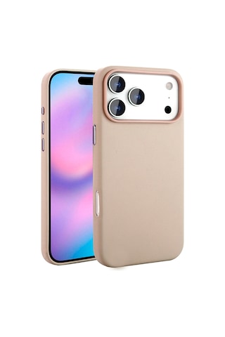 Nihcase Apple Uyumlu iPhone 17 Pro Max Kılıf Msafe Şarj Özellikli Pu Deri Kupra Kapak