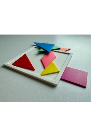 Çocuklar İçin Renkli Tangram Bulmacası